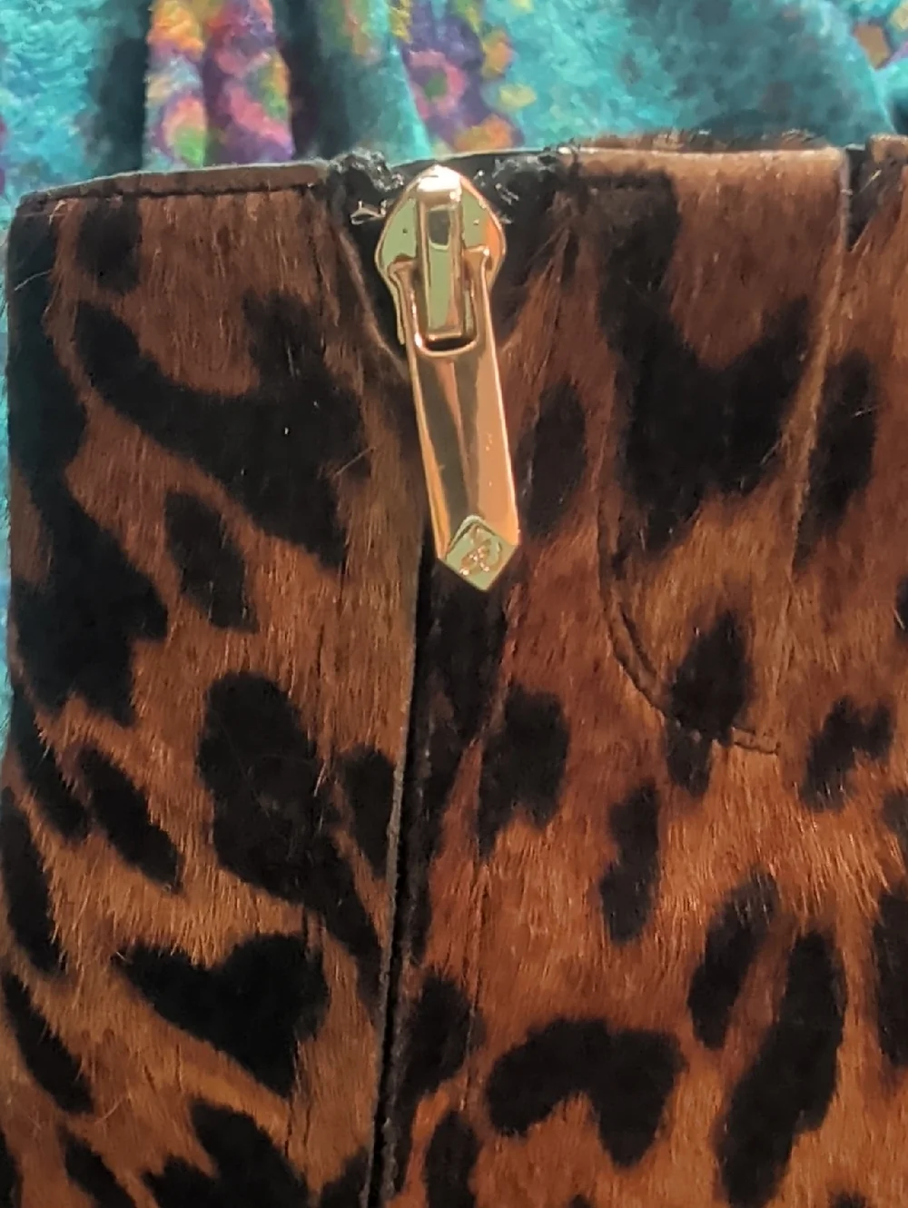 6.5 Sam Edelman Leopard Print Ankle Boots in Brown and Black. Block Heel. - Picture 5 of 11
